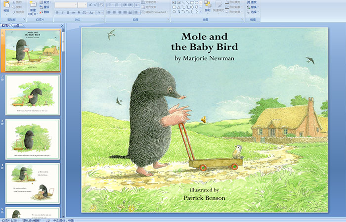 幼儿园绘本英语故事—mole and the baby bird(鼹鼠和小鸟宝宝)ppt