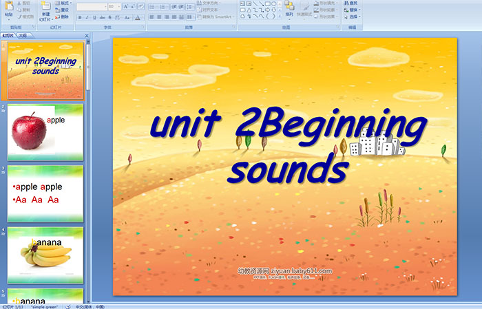 少儿英语：unit 2Beginning soundsPPT课件